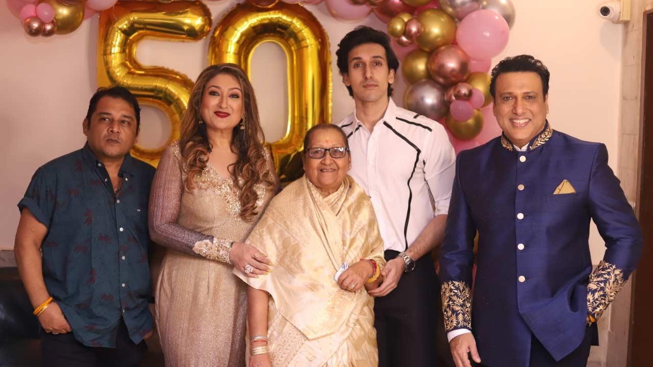 Govinda celebrates wife Sunita's 50th birthday with kids and family