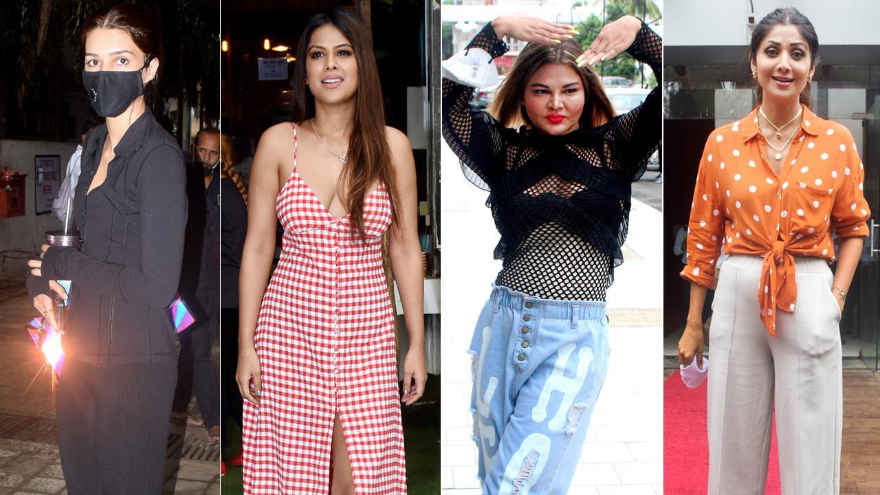 Kriti Sanon, Nia Sharma, Rakhi Sawant, Shilpa Shetty snapped in Andheri