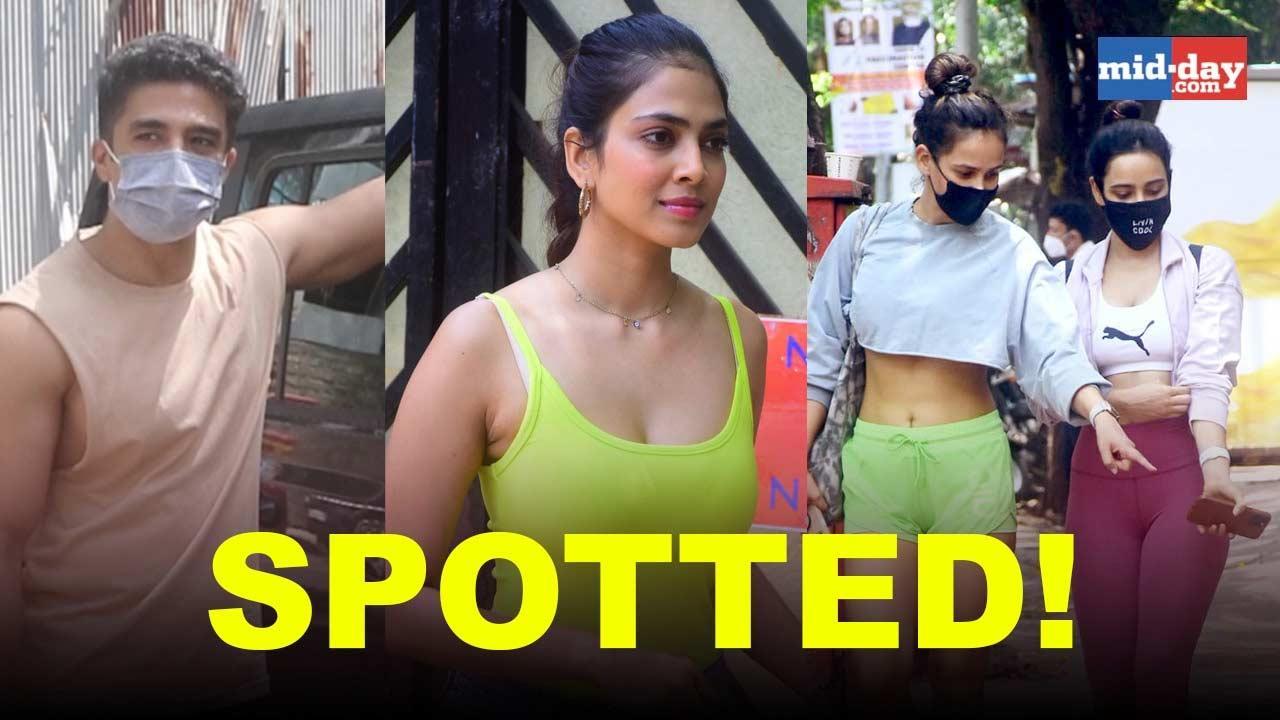Celeb Spotted: Saqib Saleem, Malavika Mohanan and Neha Sharma clicked in Mumbai