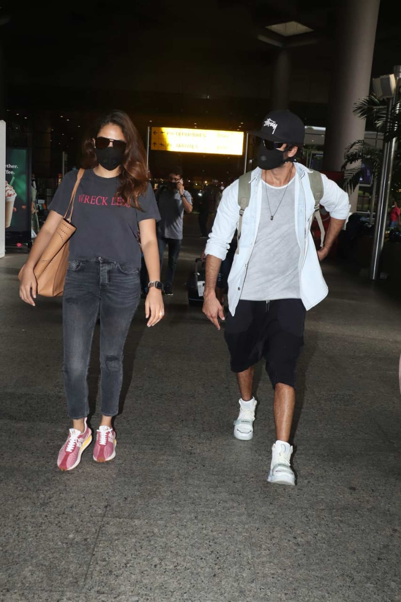 Shahid Kapoor and Mira Rajput were snapped at the Mumbai airport together. Speaking about his professional journey, Shahid will be next seen in 'Jersey', which is also a remake of another Telugu film of the same name. All pictures/Yogen Shah