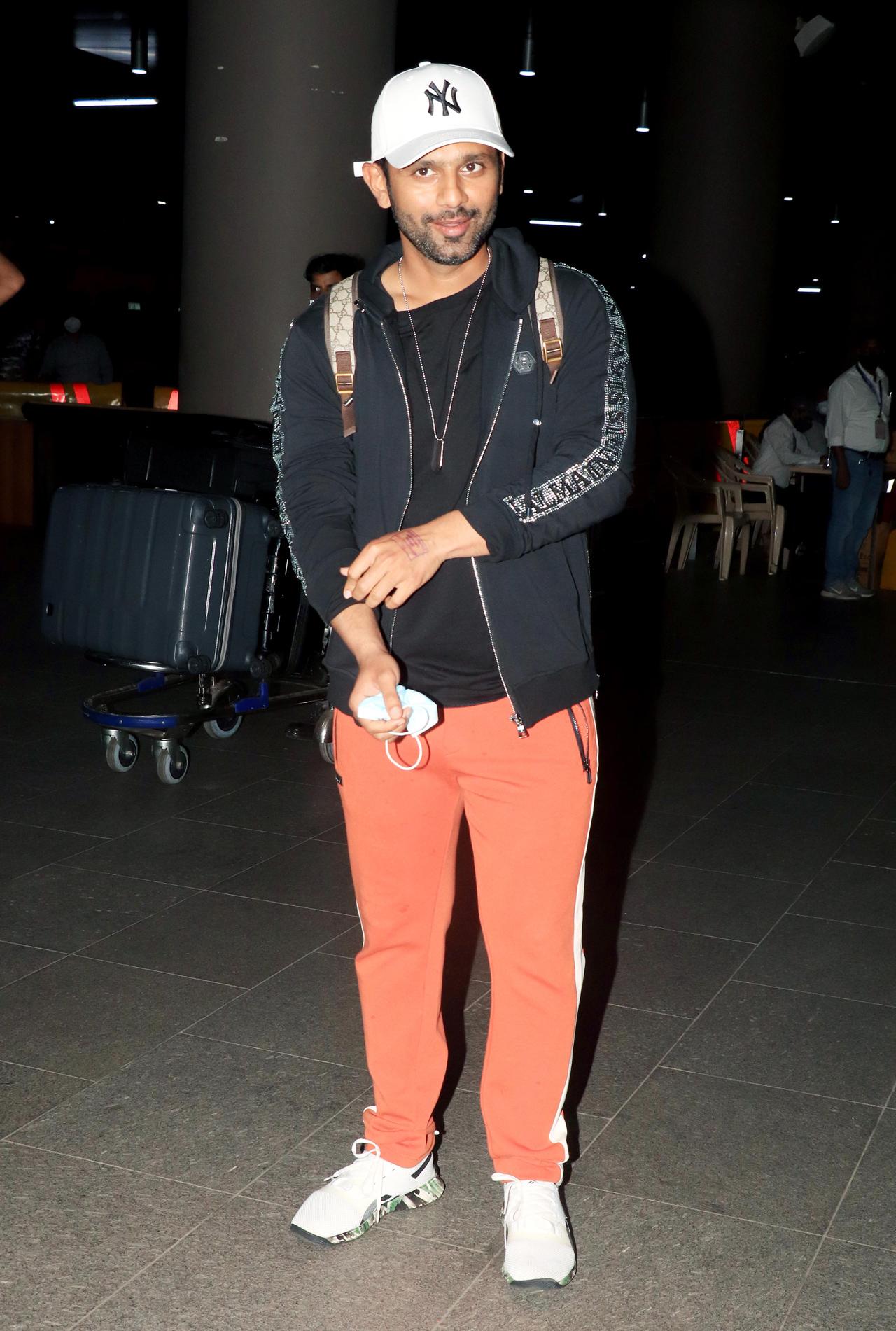 Rahul Vaidya, who too was part of the stunt-based reality show, was snapped at Mumbai airport. The actors were said to be heading straight to a hotel, where they will quarantine for a few days.