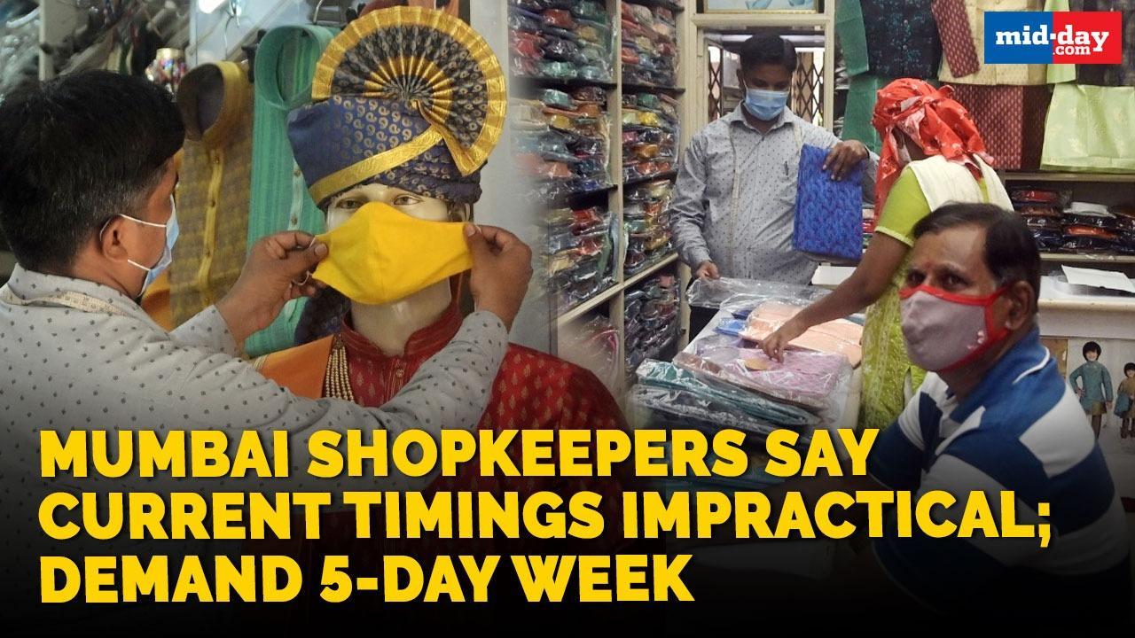 Mumbai shopkeepers say current timings impractical; demand 5-day week