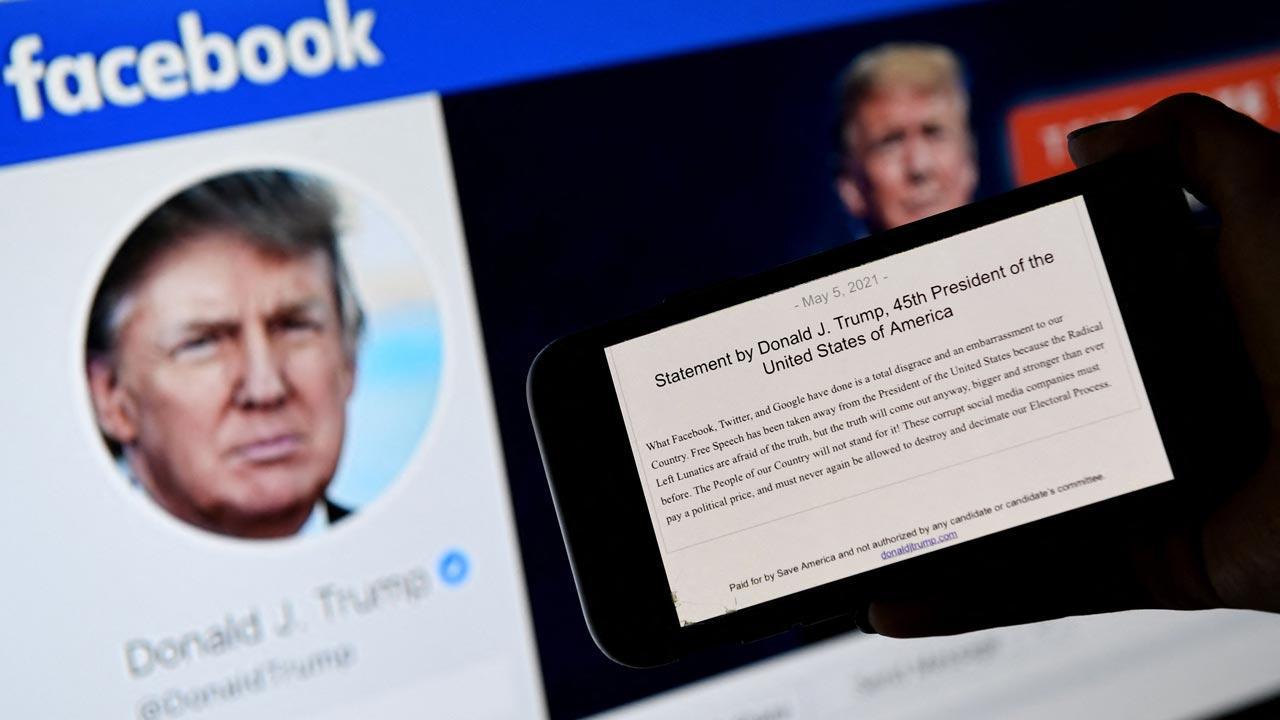 Donald Trump's Facebook account suspended for 2 years