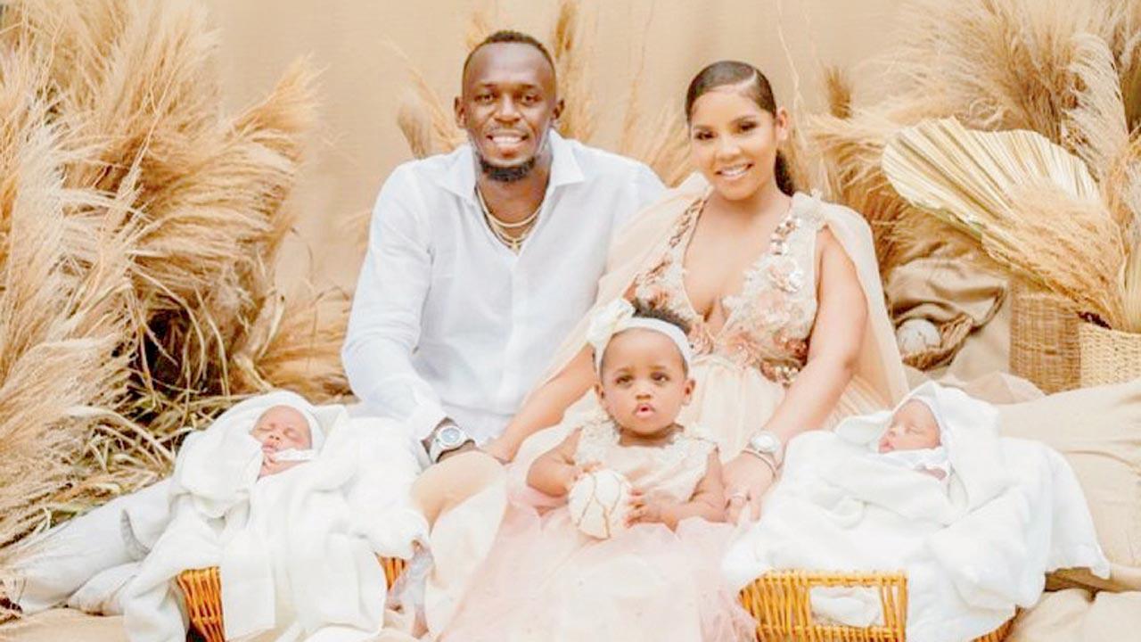 Photos: Sprint great Usain Bolt and partner Kasi Bennett welcome twin boys