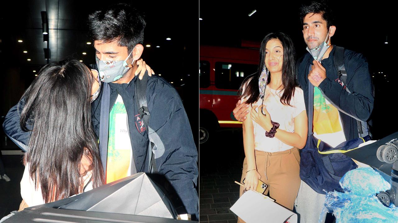 Varun Sood, who too was part of 'Khatron Ke Khiladi 11', was welcomed by his girlfriend-actress Divya Aggarwal. The couple even posed for the paparazzi stationed at the airport.