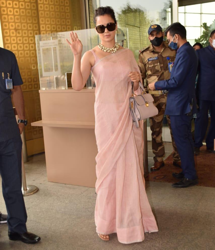 Kangana Ranaut shared an update on her Team Twitter account updating her fans about jetting off to shoot for Tejas. 