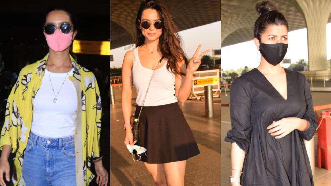 Spotted at Mumbai Airport: Shraddha Kapoor, Nimrat Kaur, Tamannaah clicked