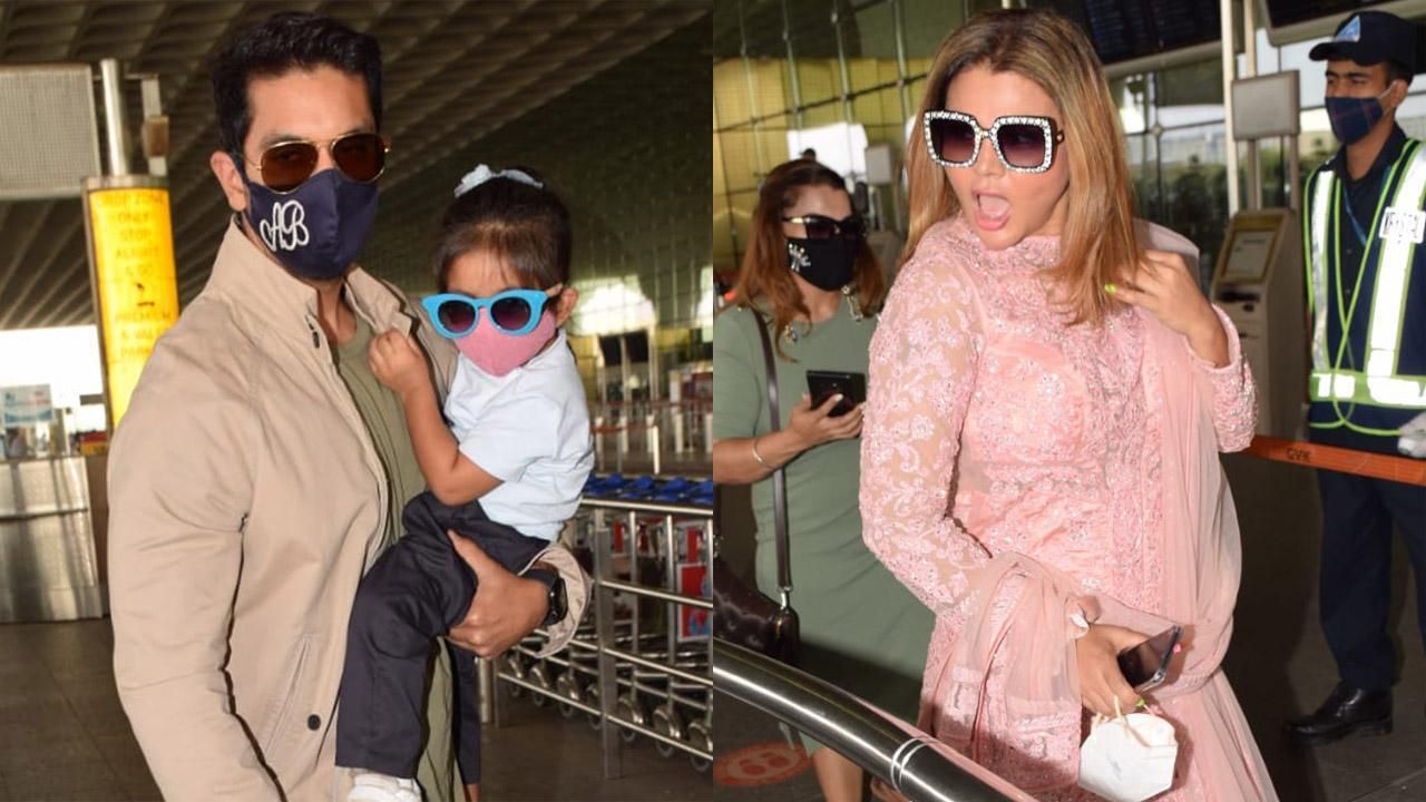 Airport diaries: Rakhi Sawant, Angad Bedi with daughter, Sanya, Sonakshi clicked