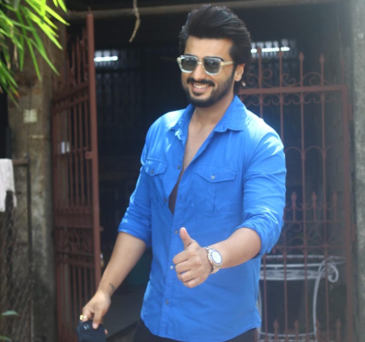 Arjun Kapoor happily posed for the photographers in Juhu. On the work front, the actor will be next seen in Bhoot Police opposite Arjun Kapoor, Jacqueline Fernandez and Saif Ali Khan.
