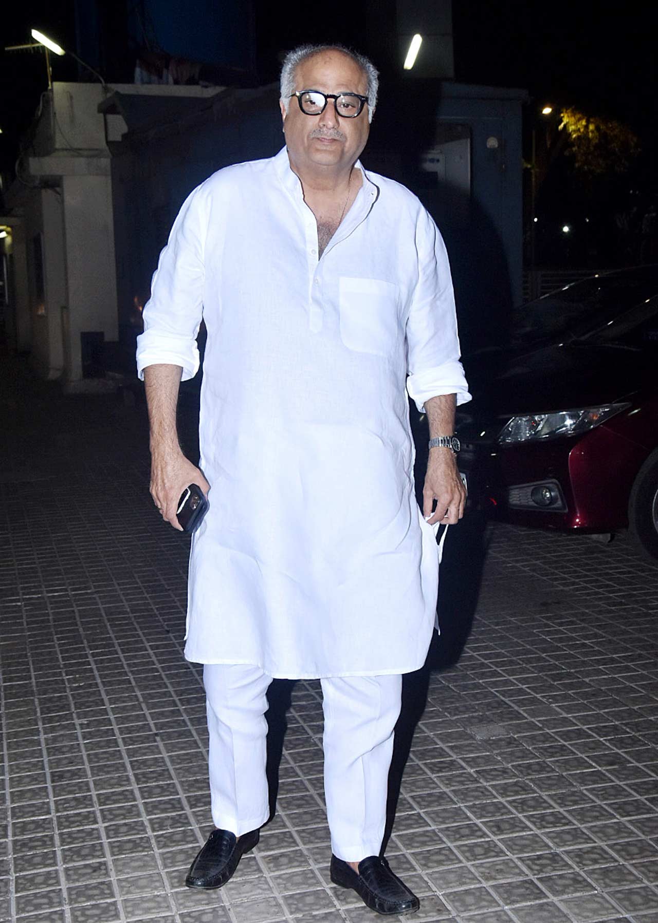 Produced by Dinesh Vijan and Mrighdeep Singh Lamba, the horror-comedy also stars Rajkummar Rao and Varun Sharma. The film will hit the screens on March 11.
In picture: Janhvi Kapoor's father Boney also attended the special screening of Roohi, hosted at a popular multiplex in Mumbai