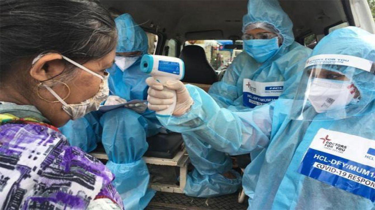 A patient`s temperature being checked. File Pic