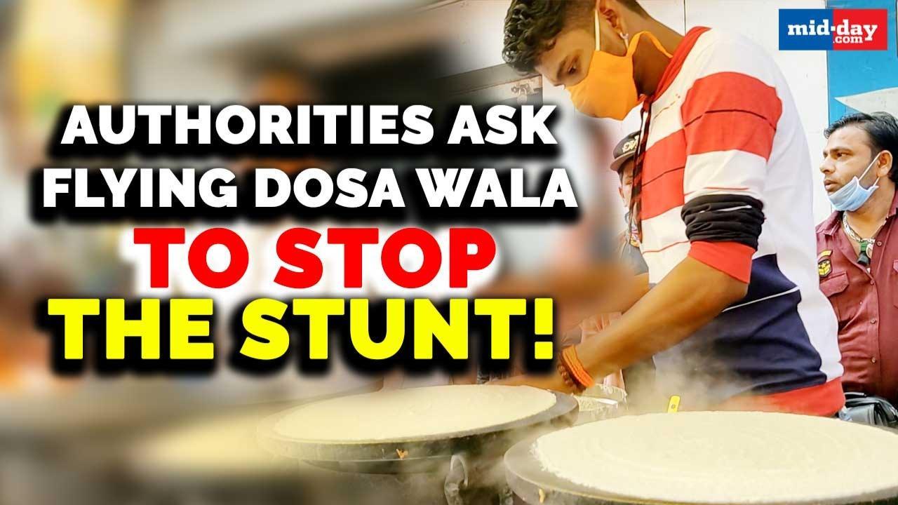 Authorities ask 'Flying Dosa wala' to stop the stunt!