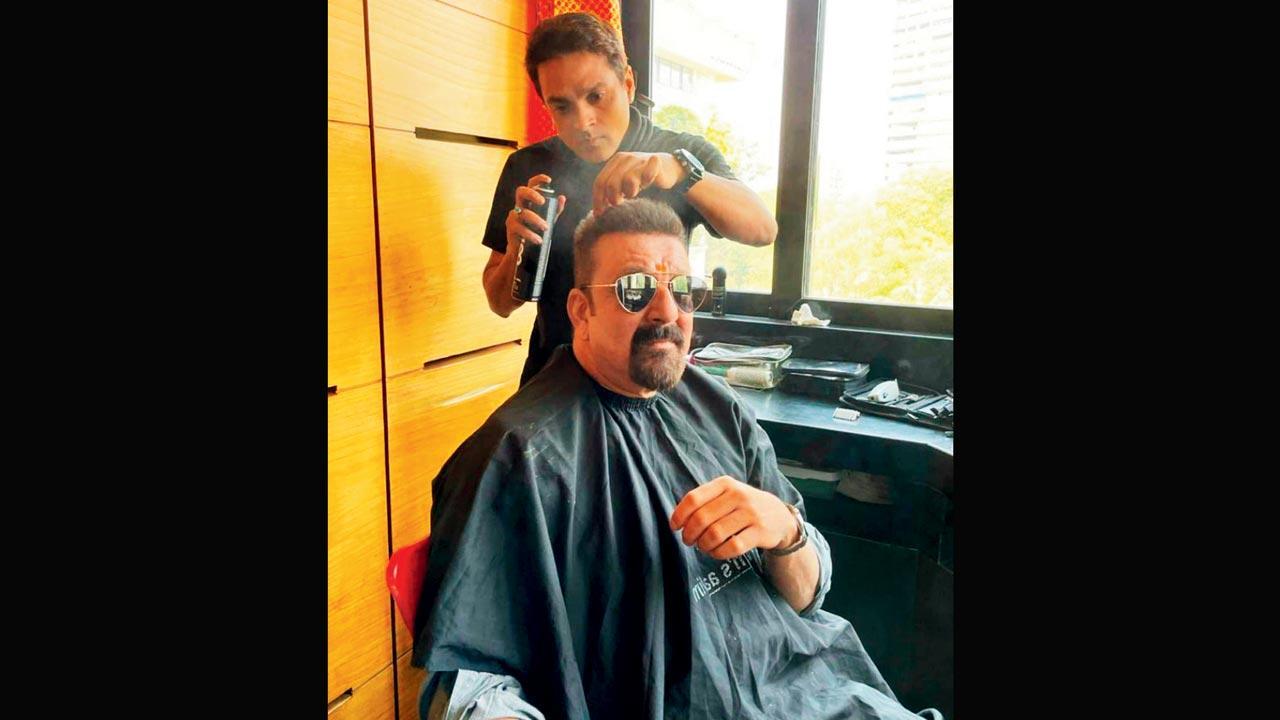 Back to black! Sanjay Dutt returns to his original hair colour