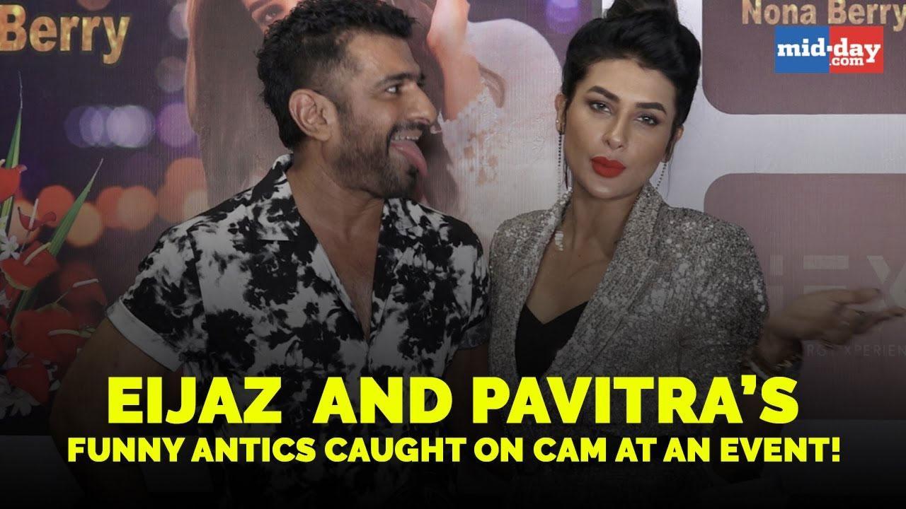 Eijaz Khan and Pavitra Punia's funny antics caught on cam at an event!