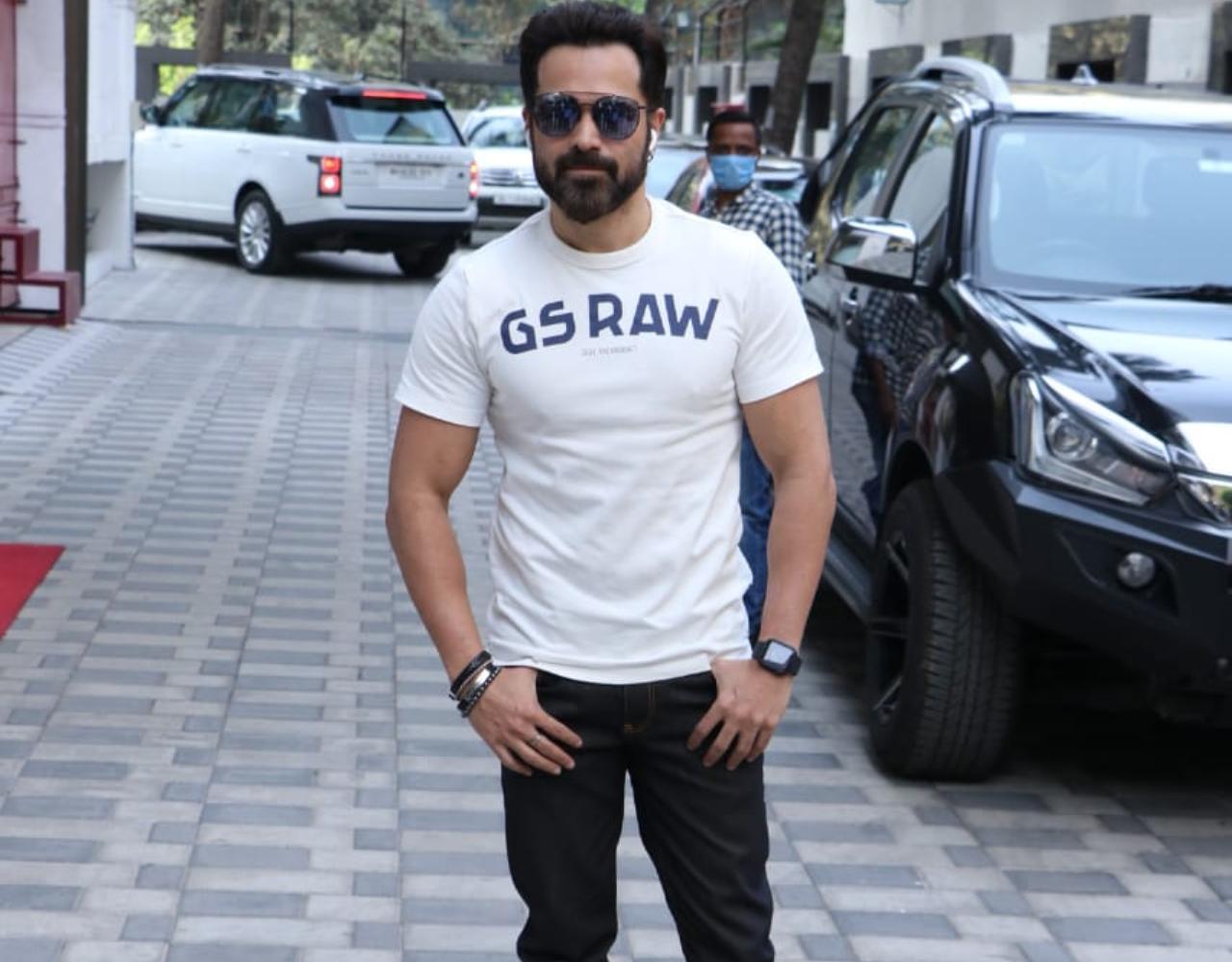 Emraan Hashmi was clicked promoting his upcoming film Mumbai Saga. The cop drama that also stars John Abraham and Suniel Shetty is set to release on March 19, 2021.