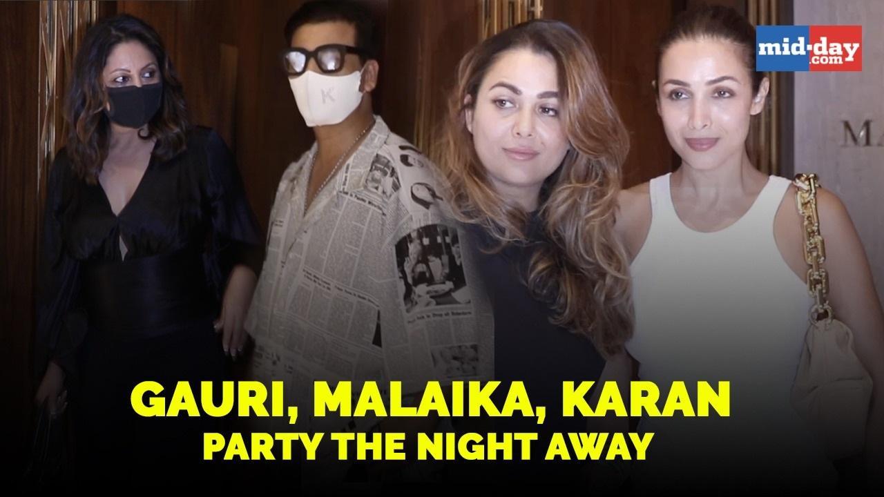 Malaika Arora, Karan Johar party the night away at Manish Malhotra’s house