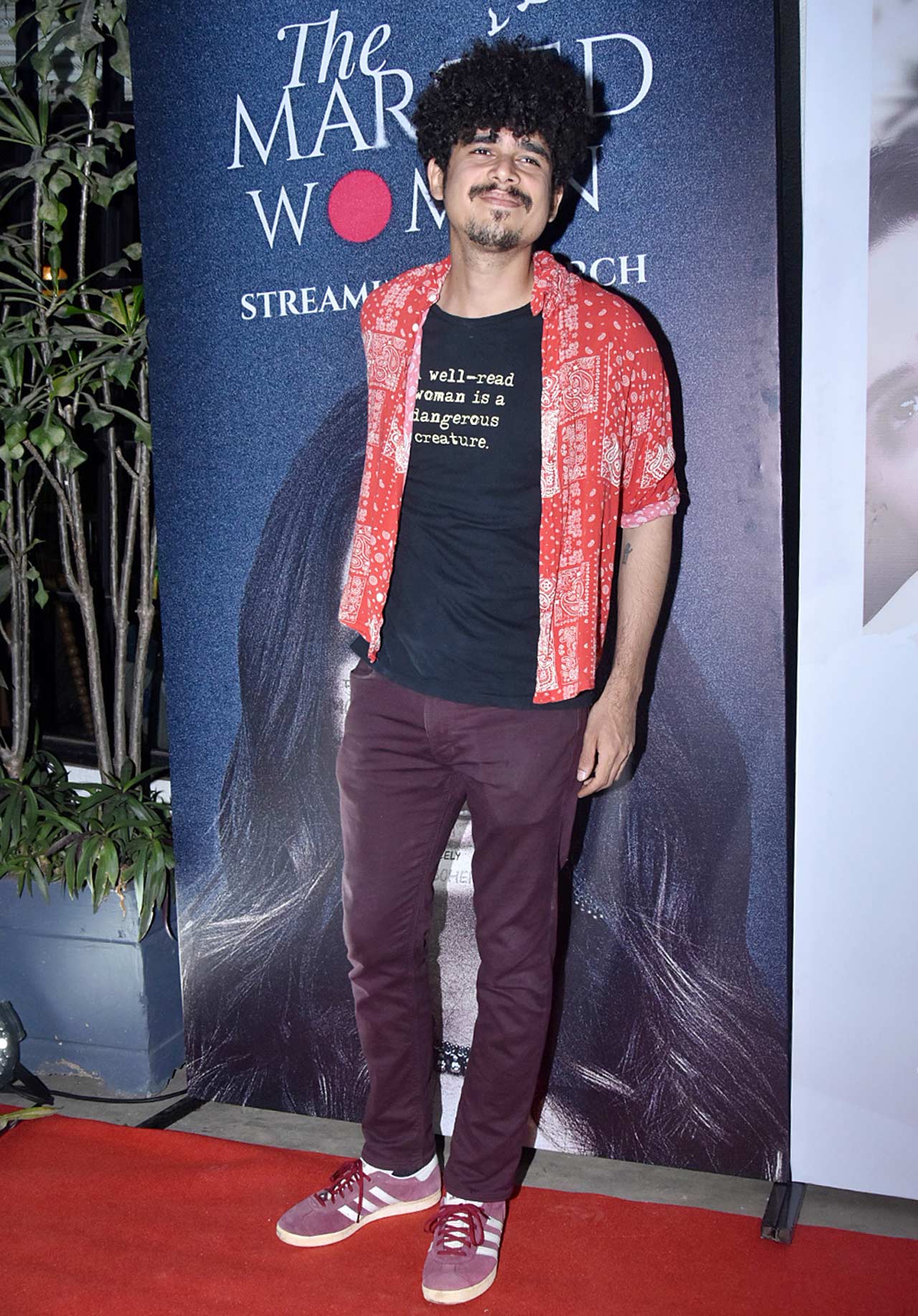 The Married Woman also stars Imaad Shah, Ayesha Raza, Rahul Vohra, Divya Seth Shah, Nadira Babbar and Suhaas Ahuja in key roles. It will stream on ALT Balaji and Zee5 from March 8.
In picture: Imaad Shah, who also plays a pivotal role in the show, sported a slogan tee, paired with a printed shirt and chinos.
