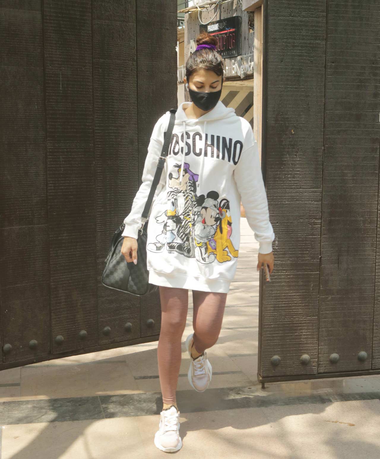 Jacqueline Fernandez was also spotted at the gym in the city. She was seen wearing a sweatshirt dress, paired with brown coloured yoga pants for the workout session. On the work front, the actress has a busy year ahead.