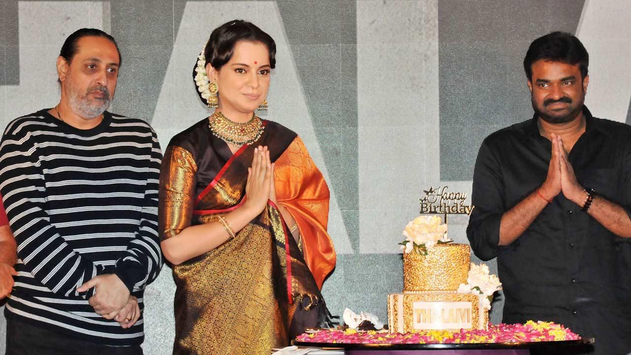 Kangana Ranaut gets emotional as she celebrates her birthday at Thalaivi trailer launch