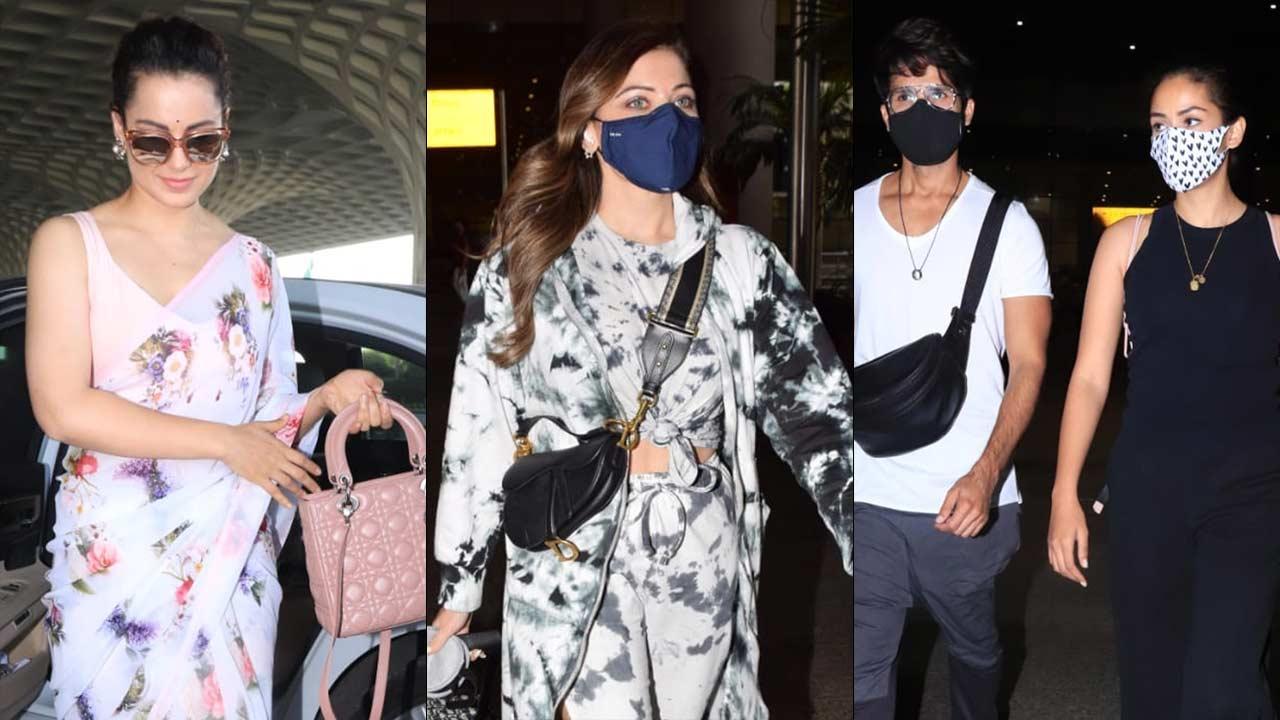Kangana Ranaut, Kanika Kapoor, Shahid Kapoor with Mira clicked at Mumbai airport