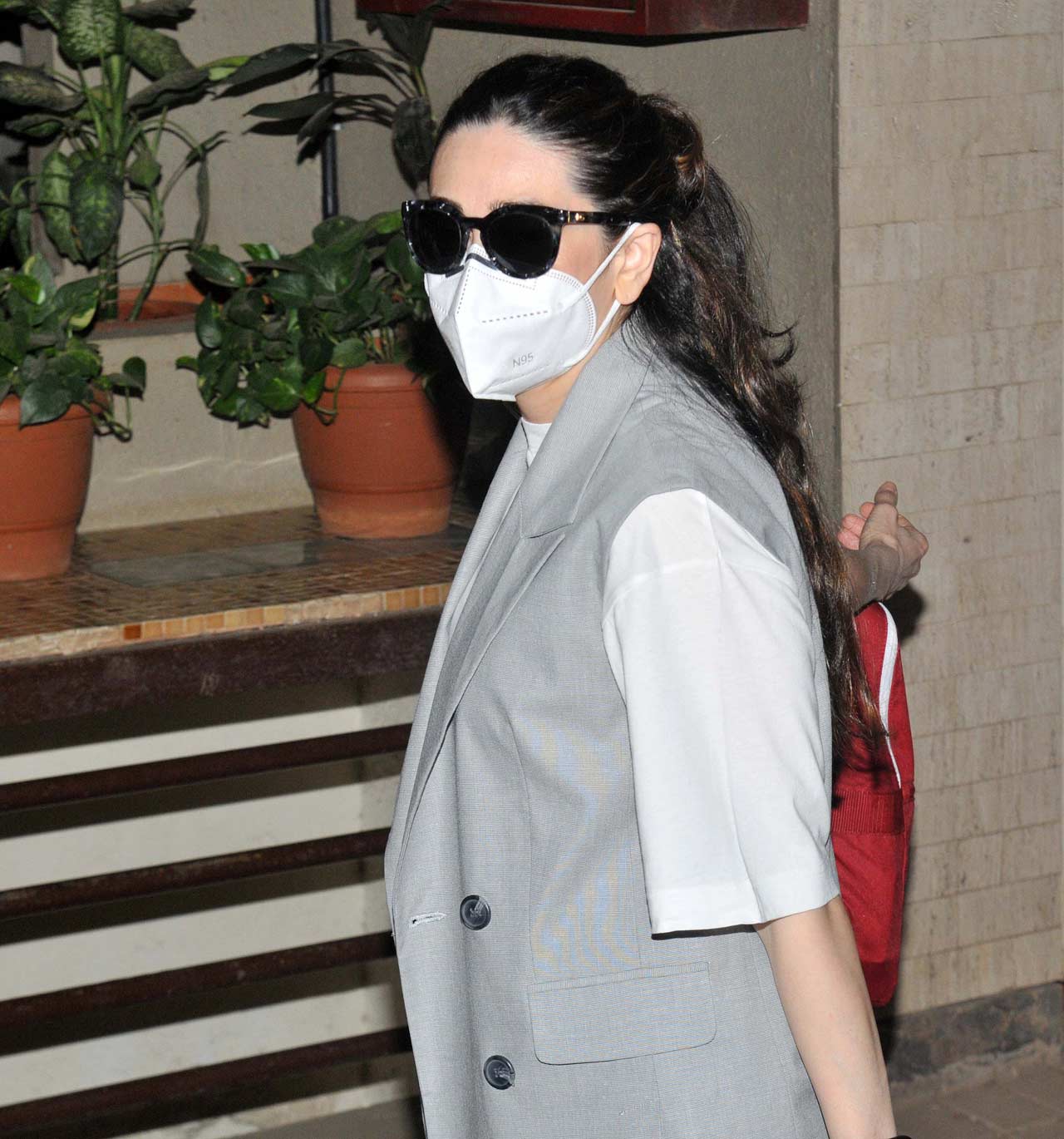 Karisma Kapoor too sported a casual look for her outing.