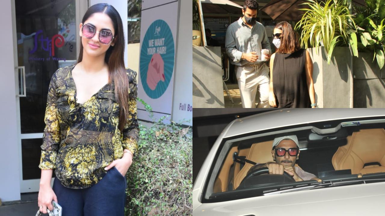 Bandra Diaries: Neha Dhupia with Angad, Ranveer Singh, Krystle D'Souza clicked