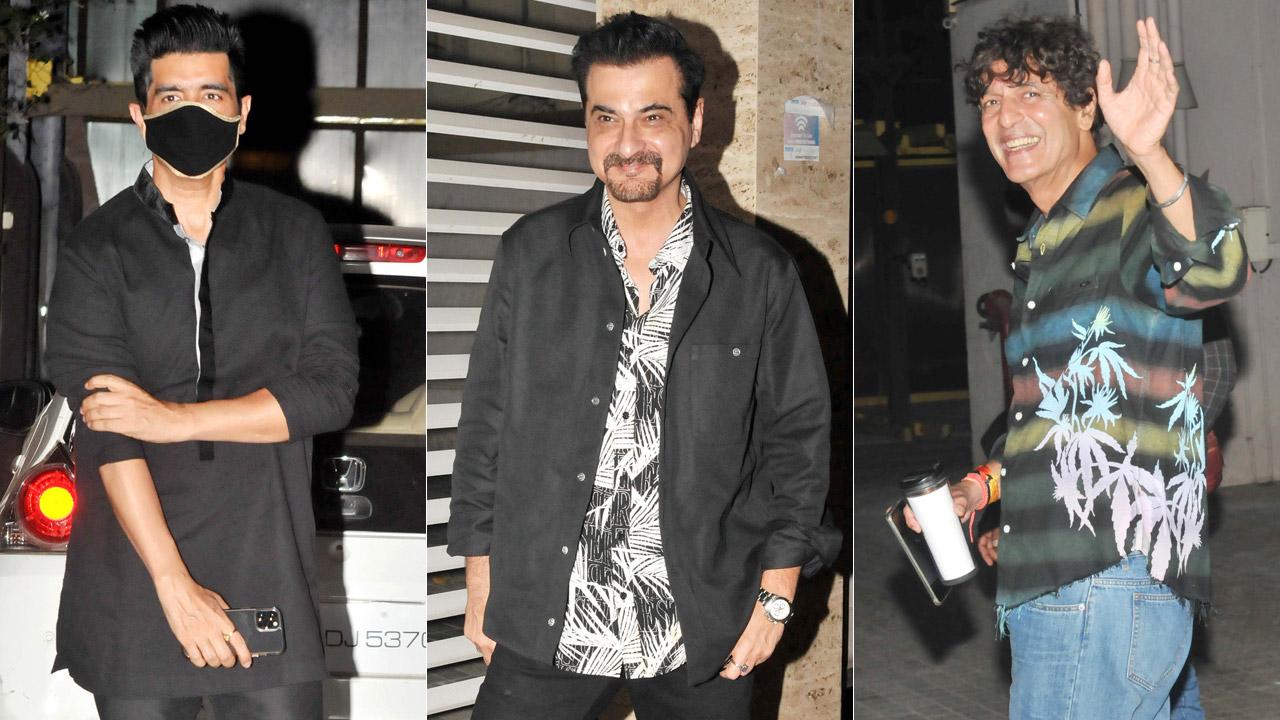 Manish Malhotra, Sanjay Kapoor, Chunky Panday too were clicked while arriving at Seema Khan's birthday party, held at Bunty Sachdeva's house in Bandra, Mumbai.