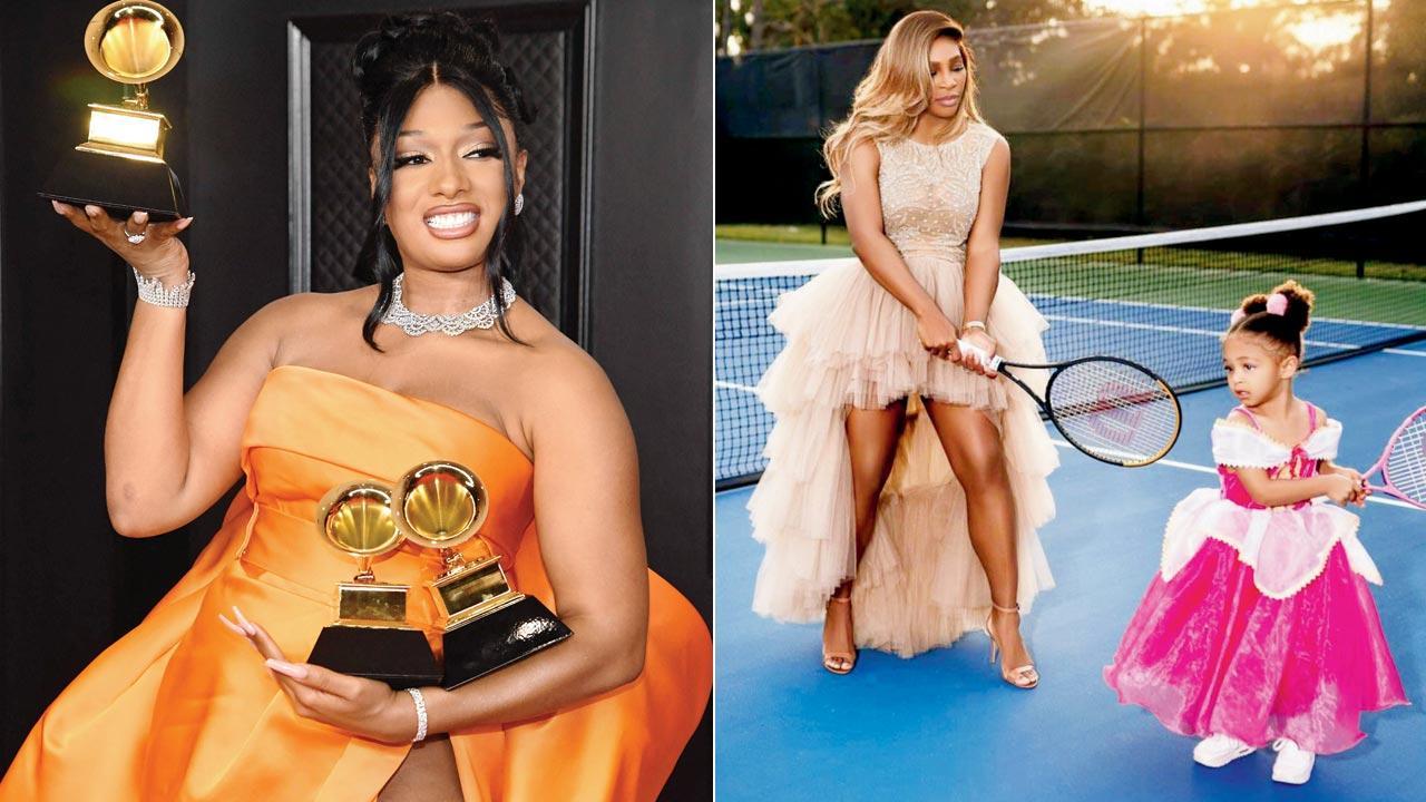 Serena Williams, daughter celebrate rapper Megan's Grammy wins