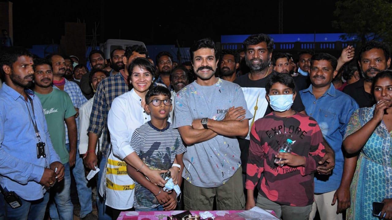 Here's how Team RRR celebrated Ram Charan's birthday on sets!