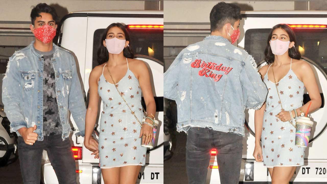 Aaryan Khan, Anjini Dhawan, Alaya F, Sara Ali Khan at Ibrahim Ali Khan's birthday bash