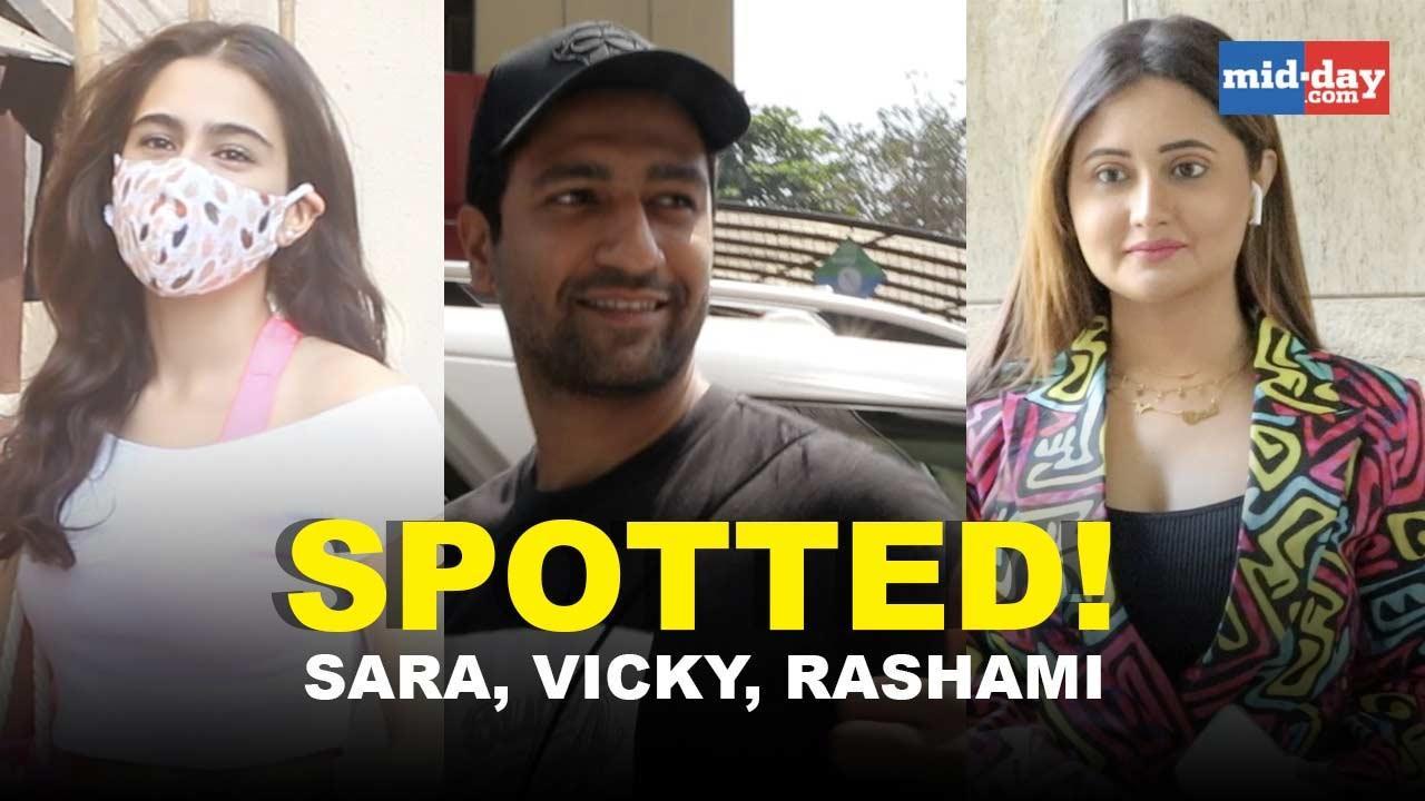 Celeb Spotted: Vicky Kaushal, Sara Ali Khan and Rashami clicked in the city