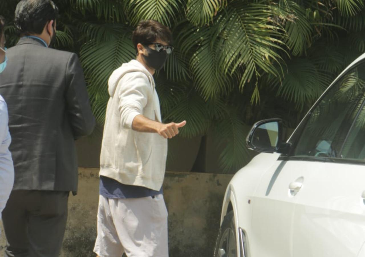 Shahid Kapoor was snapped enjoying his car ride. The actor will be next seen in sports drama Jersey.
