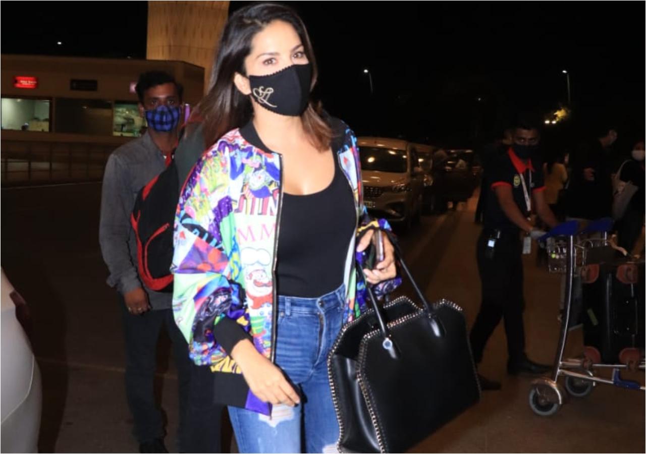 Sunny Leone, who is all set for the release of her upcoming film The Battle of Bhima Koregaon opposite Arjun Rampal was also snapped at the airport.