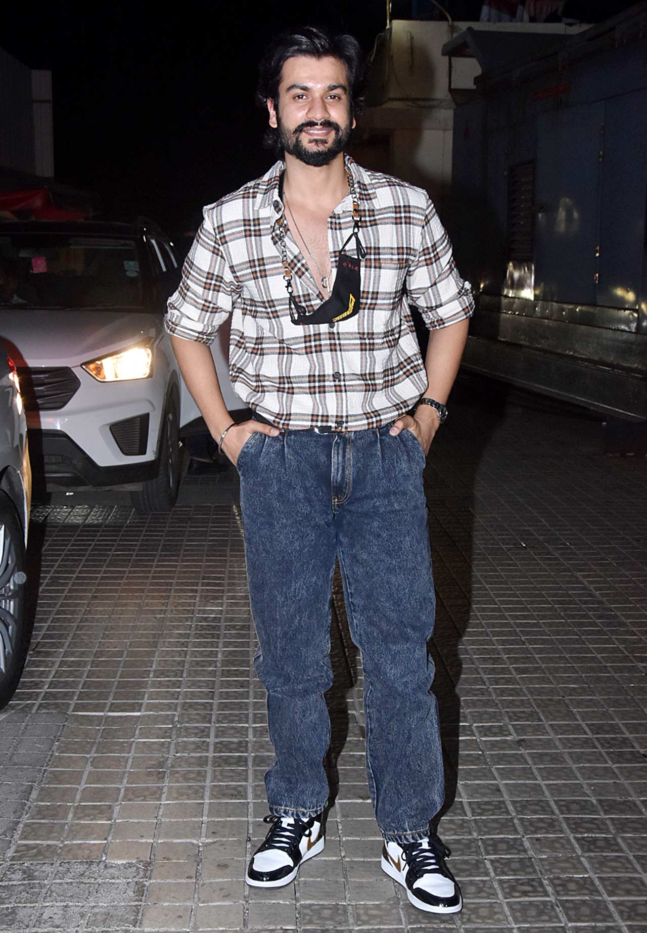Vicky Kaushal's brother Sunny Kaushal was all smiles as he attended the special screening of Roohi.
