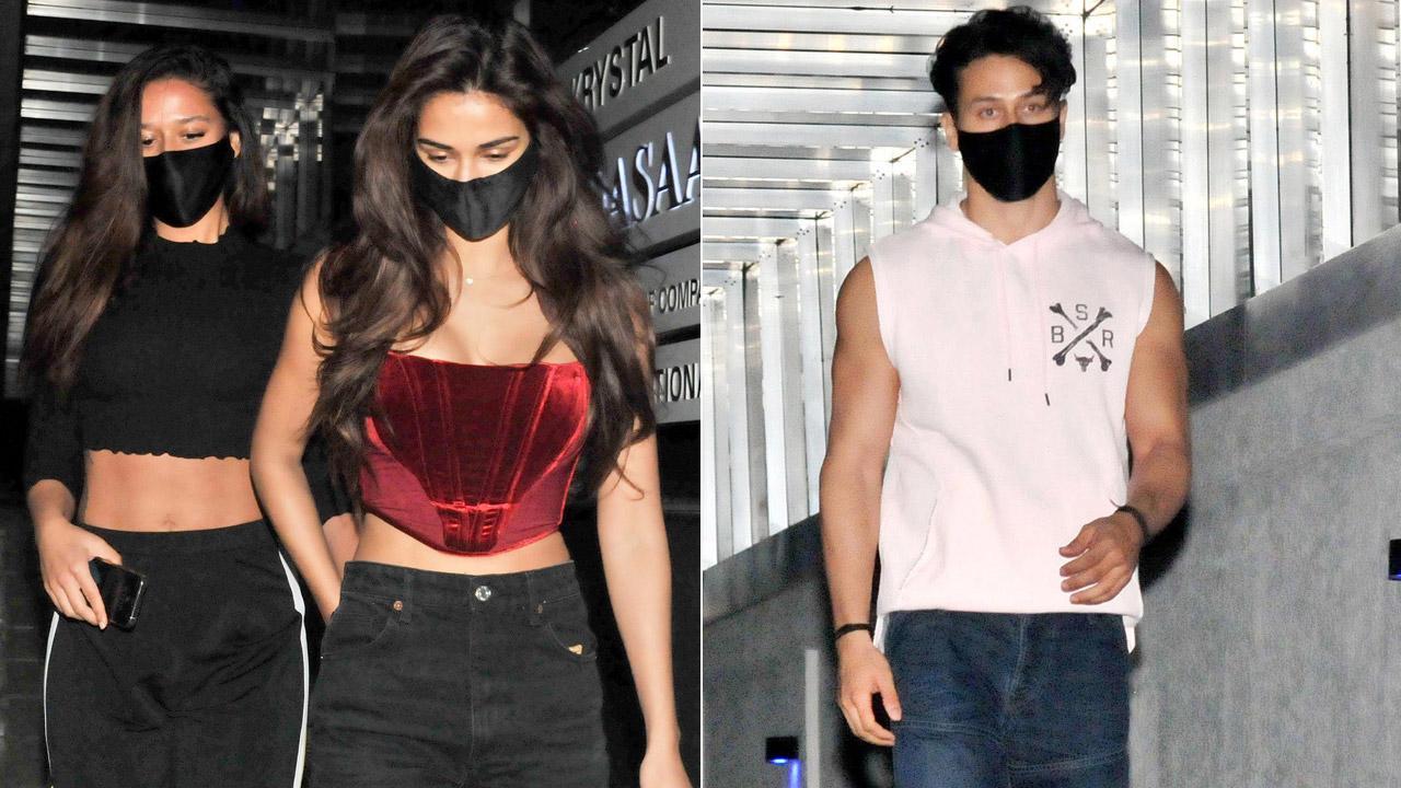 See photos: Disha Patani, Tiger, Krishna and Ayesha Shroff dine out together