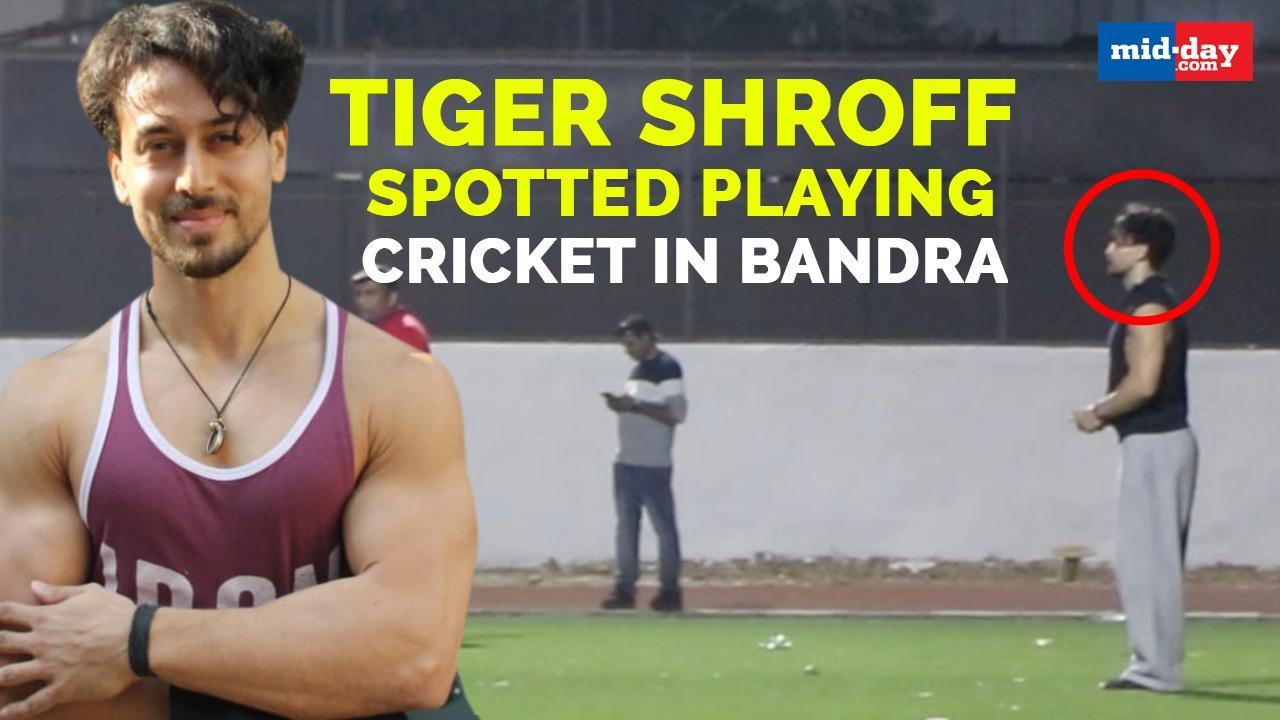 Tiger Shroff spotted playing cricket in Bandra