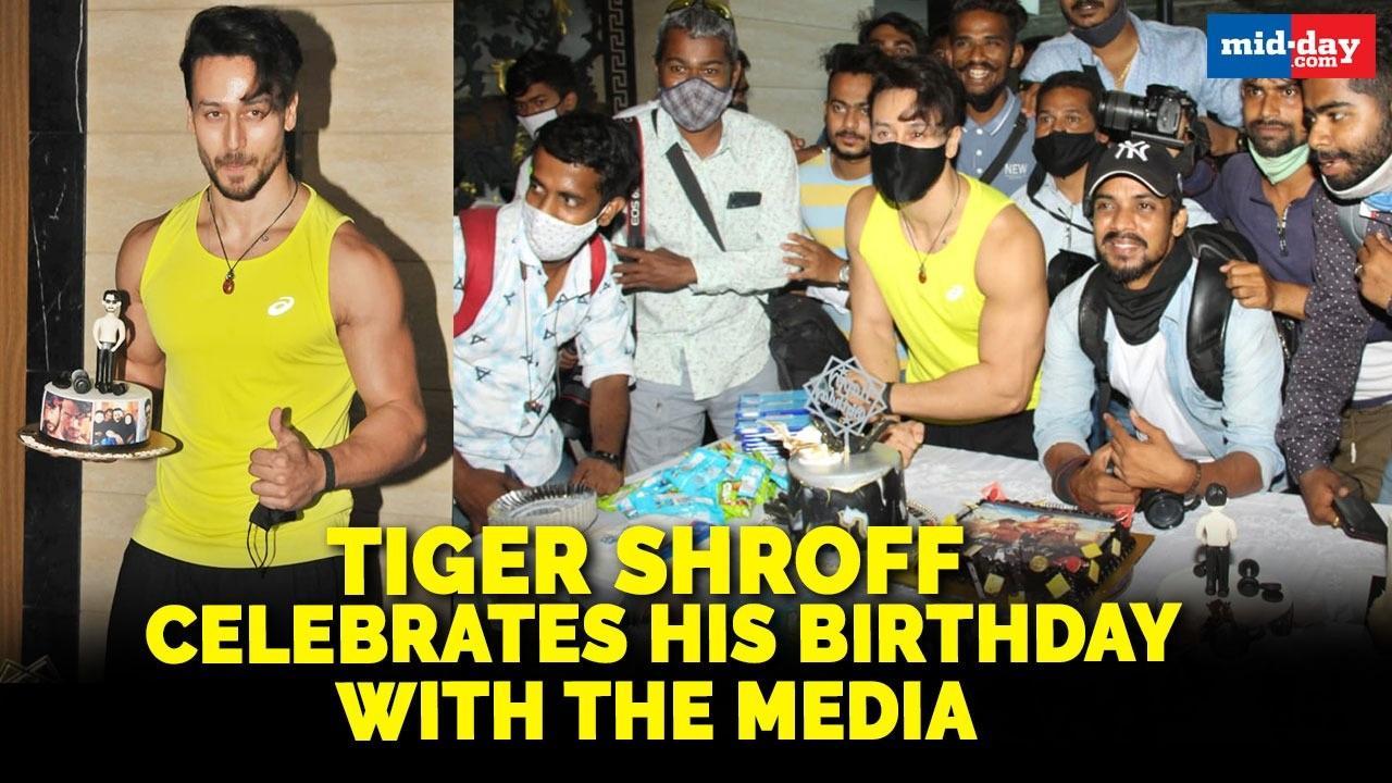 Tiger Shroff celebrates his birthday with the media