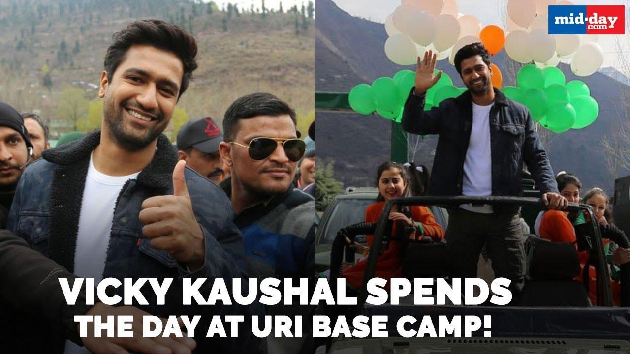 Vicky Kaushal spends the day at the Uri Base Camp in Kashmir for the first time