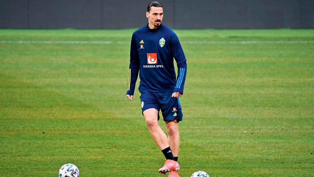 5 years after retirement, Zlatan Ibrahimovic makes emotional comeback to Sweden Sweden’s Zlatan Ibrahimovic during a training session at Stockholm recently. Pic/AFP