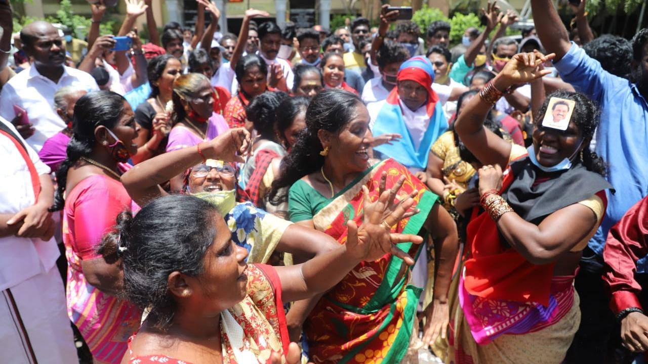Despite EC ban, party workers celebrate Assembly polls victory flouting COVID-19 norms