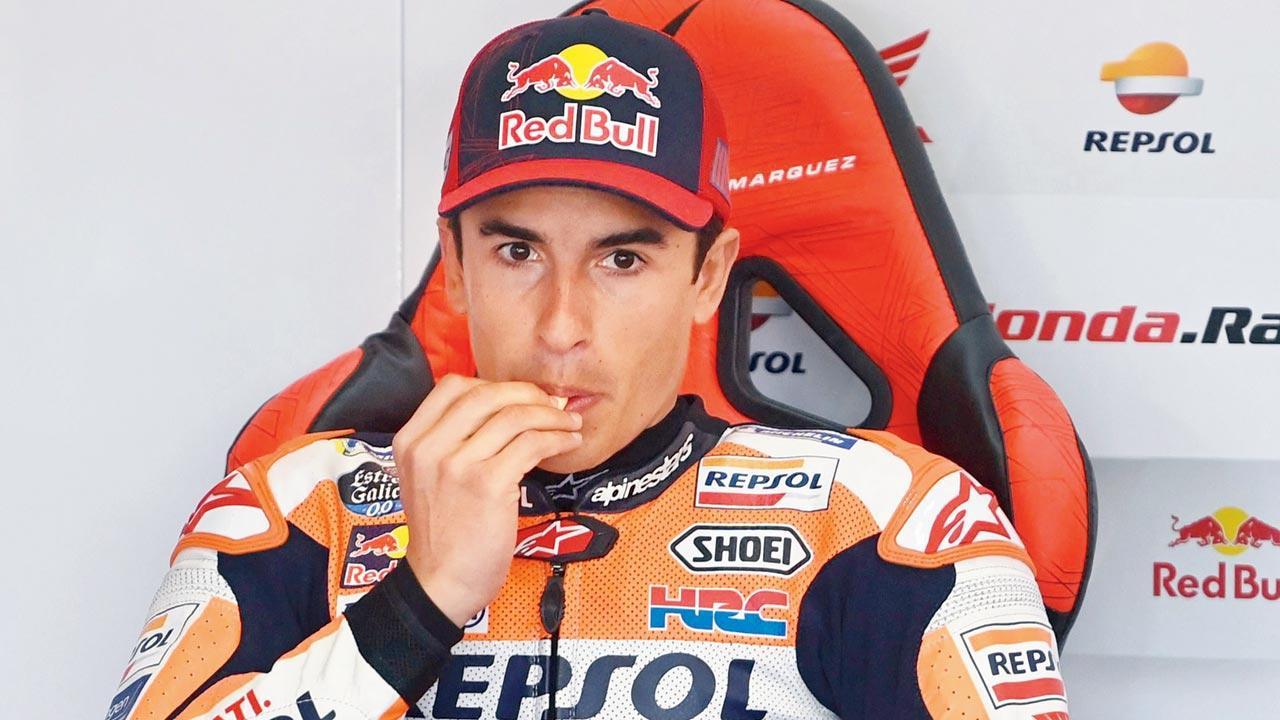 Marquez in high-speed crash but races on