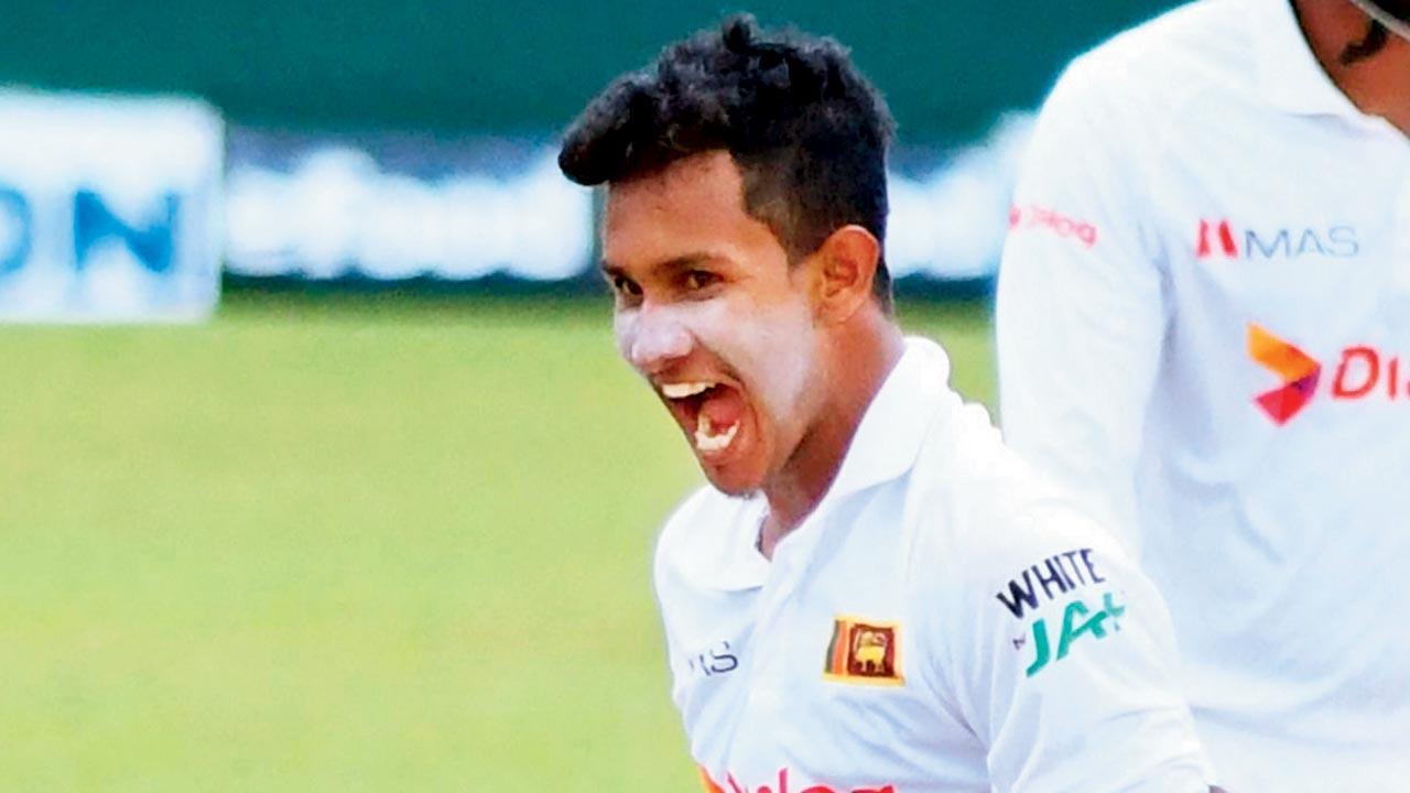 Praveen Jayawickram’s 11-wicket haul helps Sri Lanka seal Test series