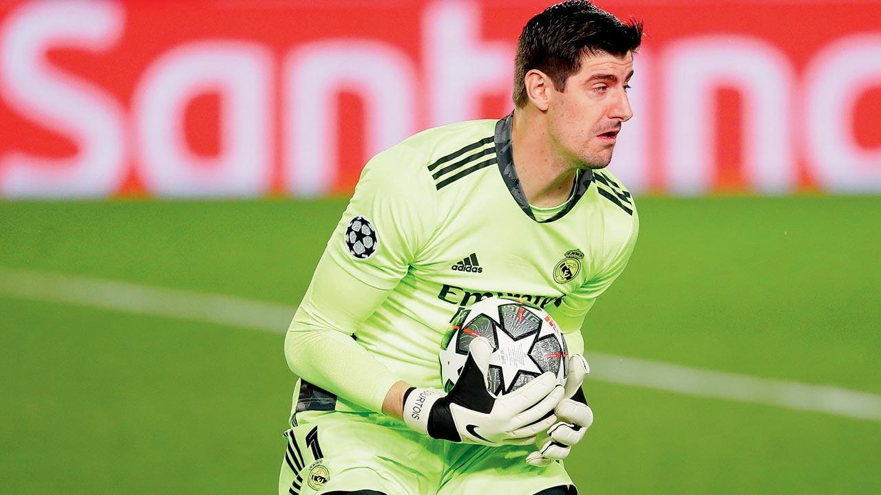 CL: Real Madrid's Thibault Courtois set to burn Bridge in Chelsea clash