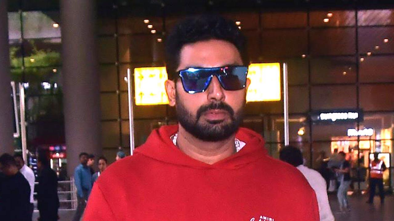 Abhishek Bachchan shares poster by Mumbai Police: 'Abhi' fist bump, 'Shek' hands later please!
