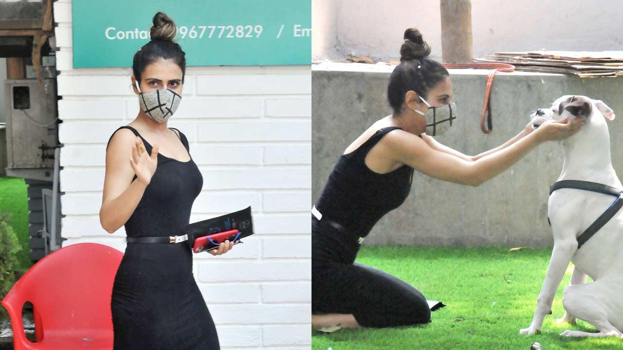Fatima Sana Shaikh steps out in a pretty black dress; snapped at a pet clinic