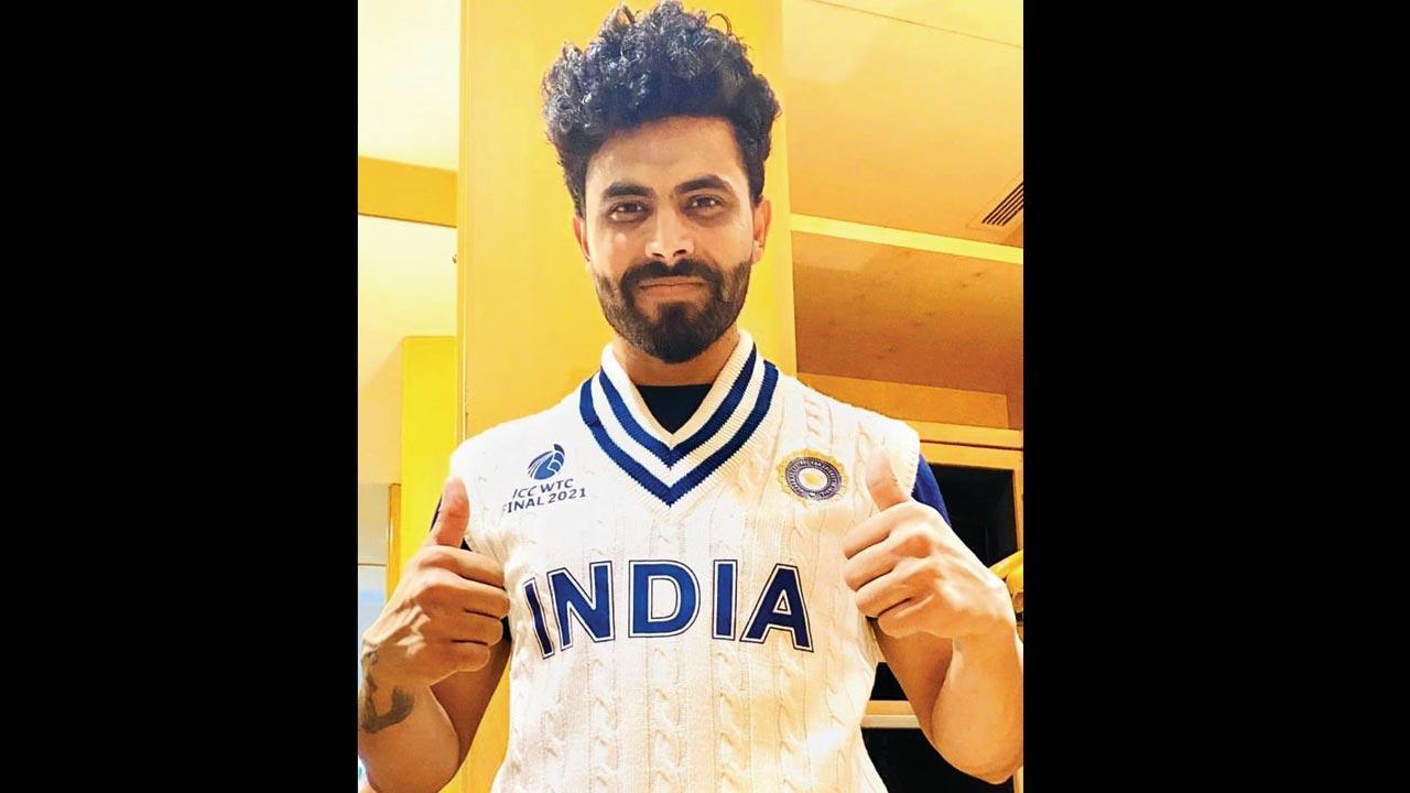 When Ravindra Jadeja displays India's retro jumper for WTC final
