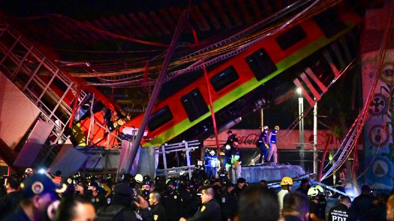 20 dead in Mexico City underground rail bridge collapse