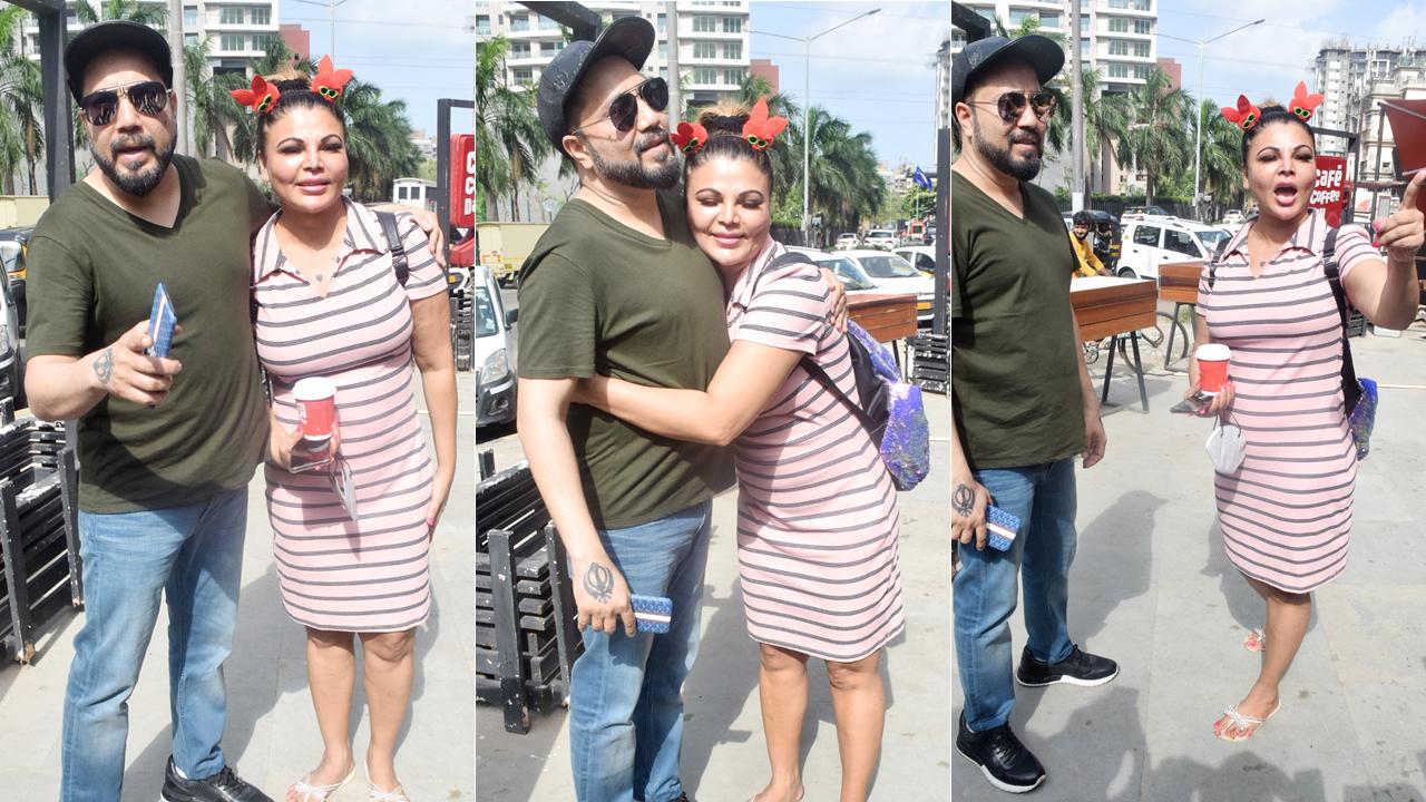 Rakhi Sawant was spotted outside her regular coffee shop, where Mika Singh, who was passing by, stopped to meet the actress. Letting bygones be bygones, the duo hugged each other, and Rakhi went on to say, 
