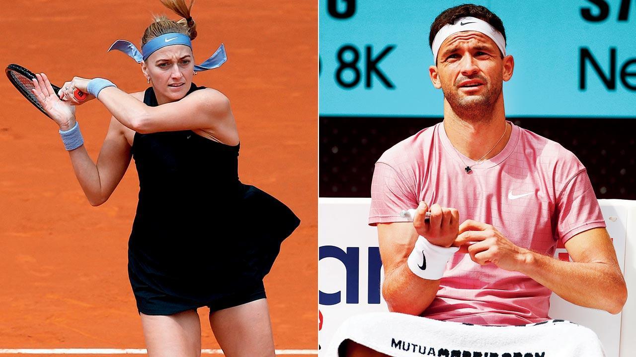 Madrid Open: Petra Kvitova cruises, Grigor Dimitrov crashes