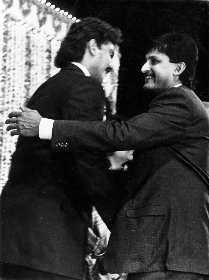 In picture: Ravi Shastri with Sandeep Patil (R) back in the day. The two cricketers were among the finest players in the Indian cricket team during their time. Both Shastri and Patil were flamboyant cricketers as well.